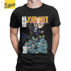 The Continental Hotel Men T Shirts John Wick Crazy Tees Short Sleeve Crew Neck T-Shirts 100% Cotton Plus Size Clothes