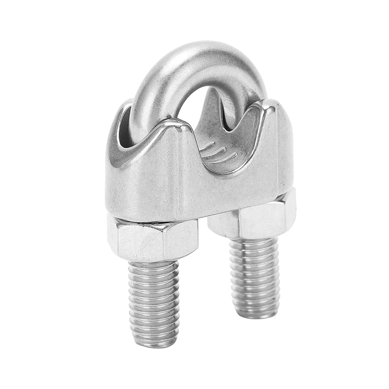 4Pcs Wire Rope Clamp U Bolt Saddle Fastener M14 Heavy Duty Wire Rope Clamp For Rigging Rope Industry Household Tensioner