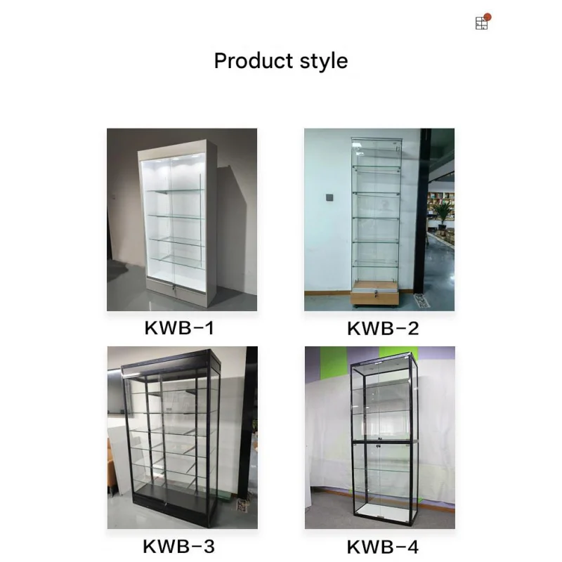 custom.6Feet Modern Glass Display Cabinets Retail Smoke Shop Showcase Cheap Showcase with LED Light