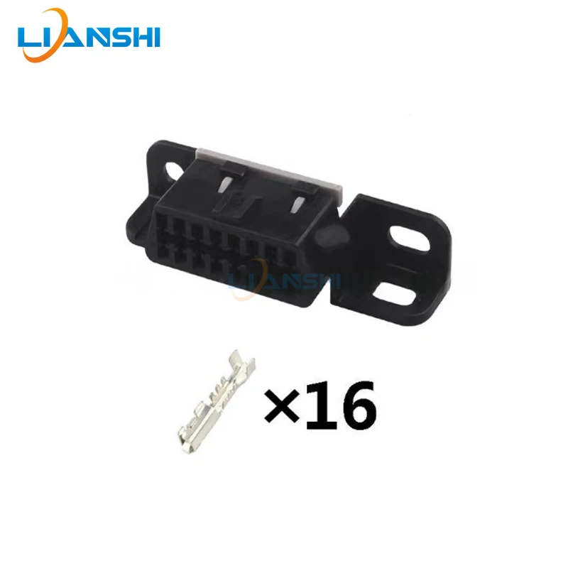 MG610761-5 12110250 16 Pin OBD2 Diagnostic Connector Socket for Chevrolet Cadillac GMC VW DLC Scan Tool Wiring Harness