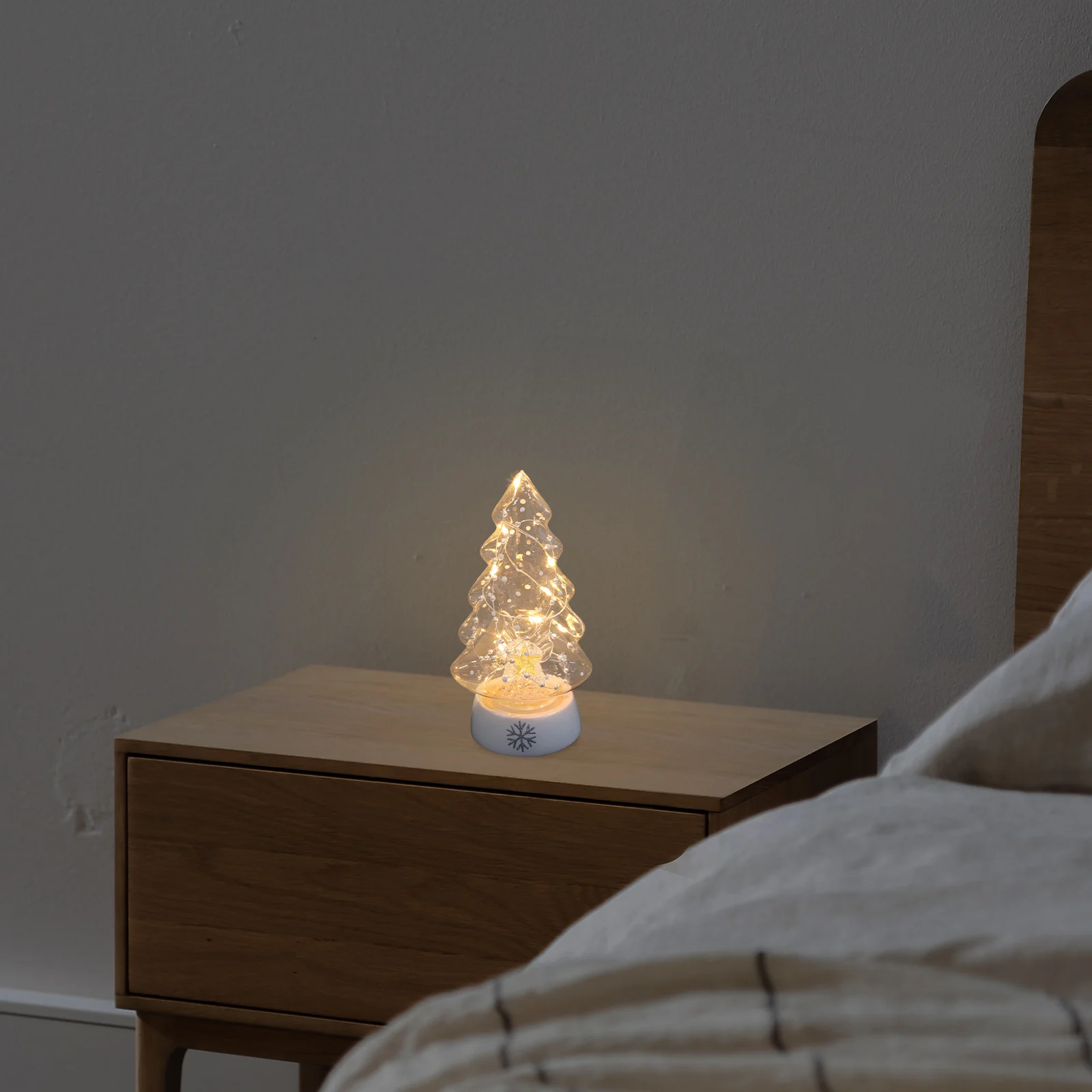

Mini Glass Night Lamp Warm Light Desktop Adornment Compact Size Lovely Atmosphere Luminous Decoration Small Night Light Living
