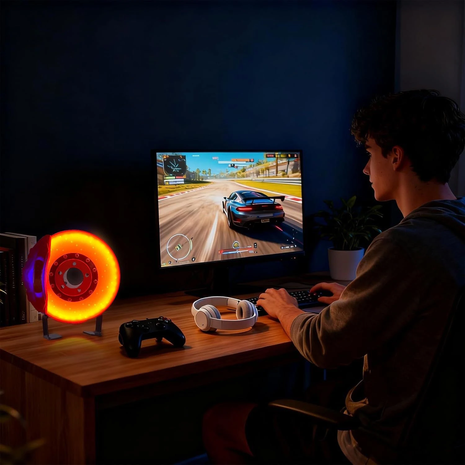 

DIY стоп-дисковый светильник, атмосфера, зарядка через USB, украшения ручной работы, светодиодное освещение для офиса, спальни