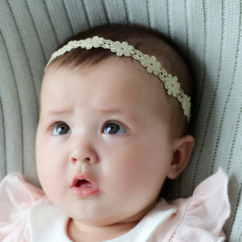 

6Pcs Baby Headbands for Girls Newborn Infant Toddler Soft Stretchy Lace Floral Hairband Accessories Comfortable Adjustable