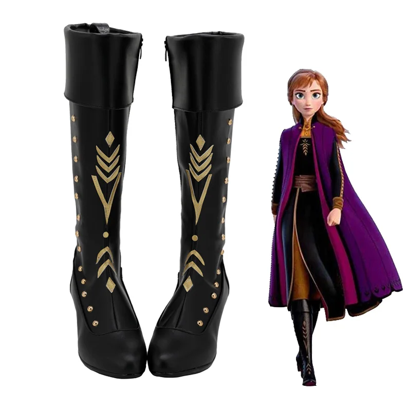 Adult Elsa Shoes Winter Cosplay Queen Elsa Shoes Anna Boot Princess Girl Princess Queen Shoes Boot High Boots For Women