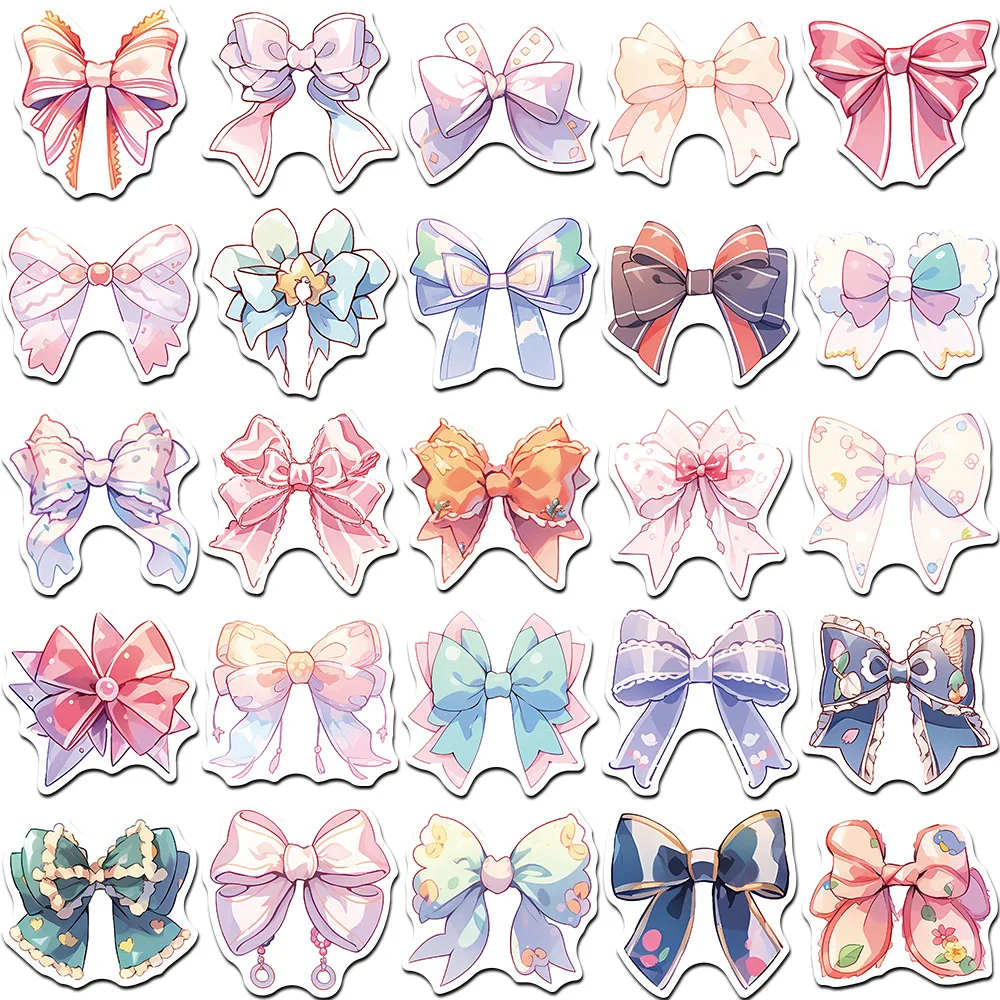 10/30/50Pcs Original Little Fresh Pink Bow Graffiti Stickers Decal Laptop Motorcycle Luggage Snowboard Fridge Car Pegatinas