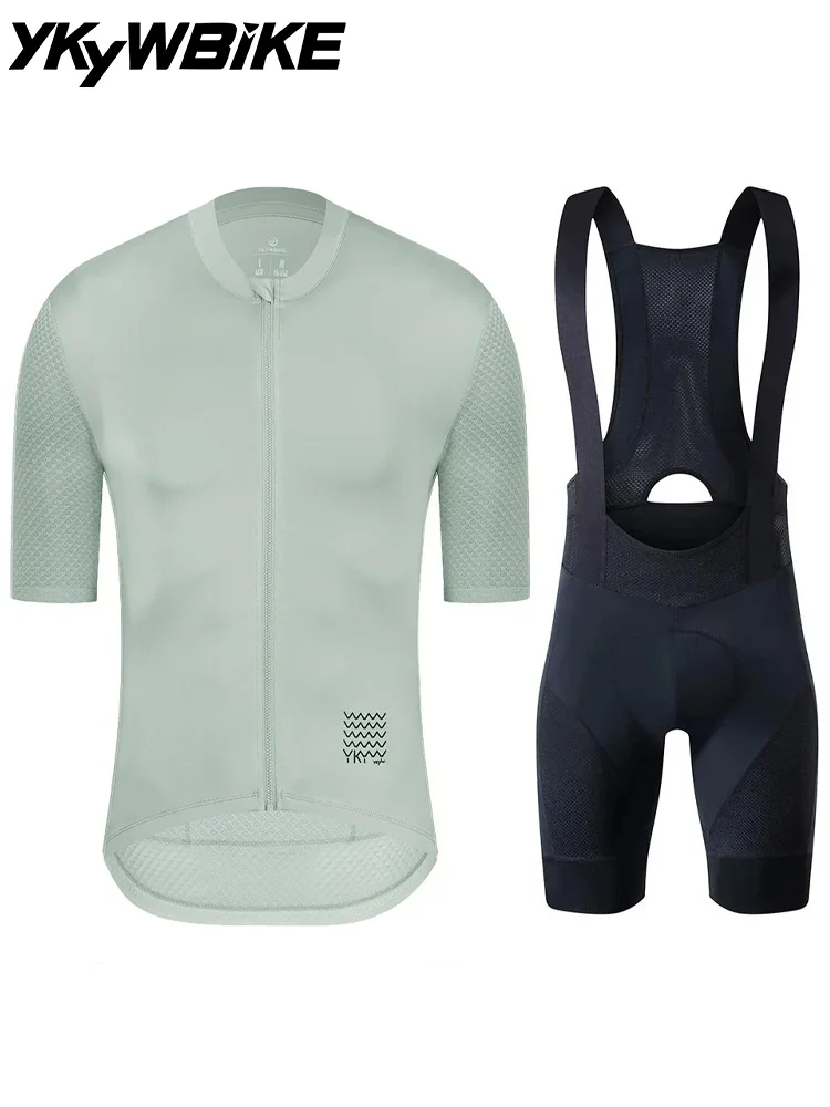 AliExpress YKYWBIKE Men's Cycling Jersey Set Cycling Bib Shorts Classic MTB Kit Breathable Bike Clothes Bicycle Maillot Cycling Clothing
