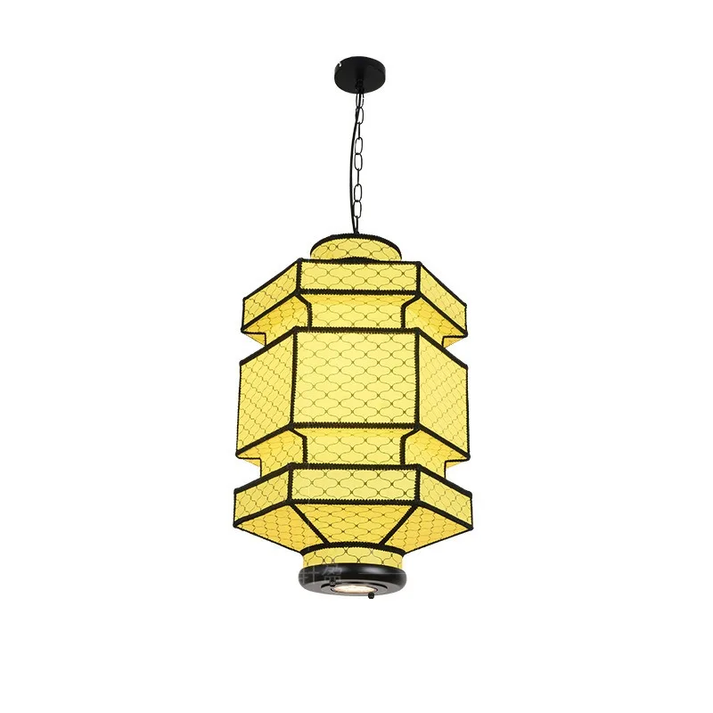 Antique Lantern, Hexagonal Palace Lantern, Chinese Pendant Lamp, Living Room, Chinese Homestay Lamp, Three Colored Light
