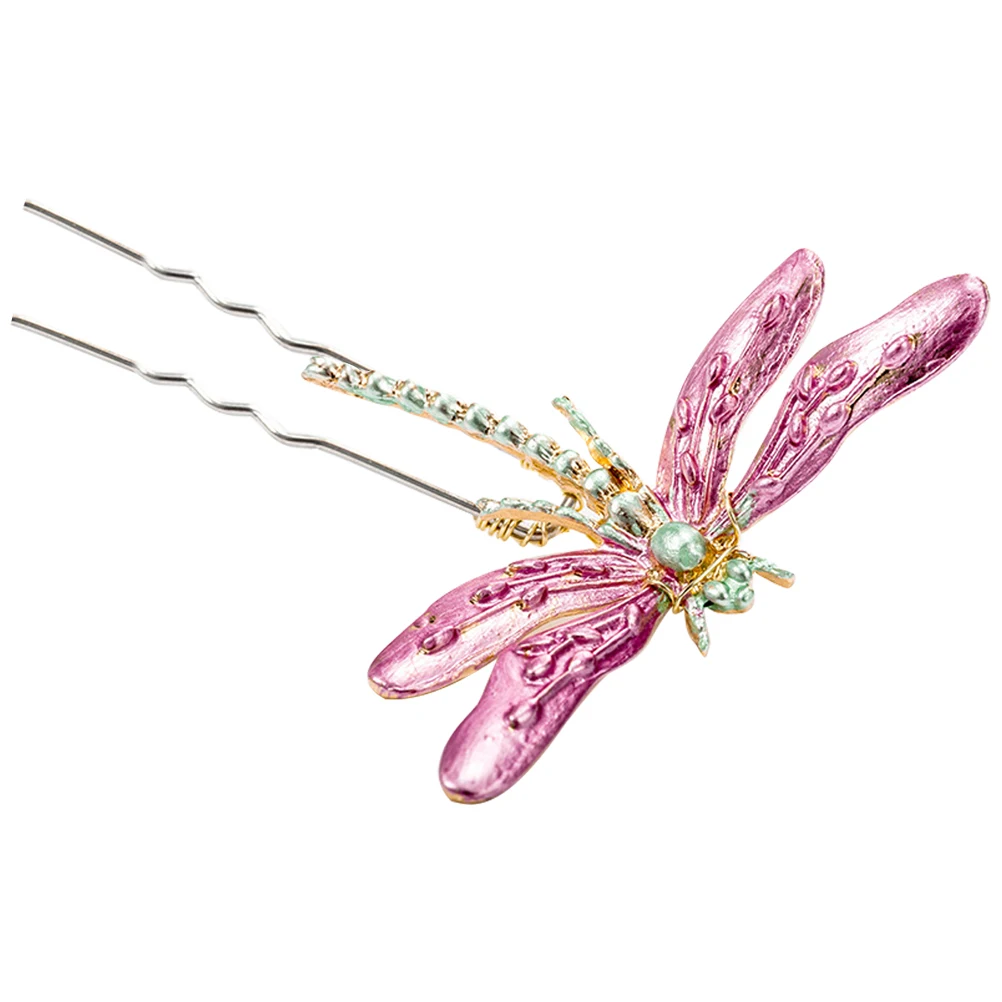 

Hair Fork Clip Hairpin French Women Forks Bridal Accessories Grace Decorations Wedding Alloy Dragonfly