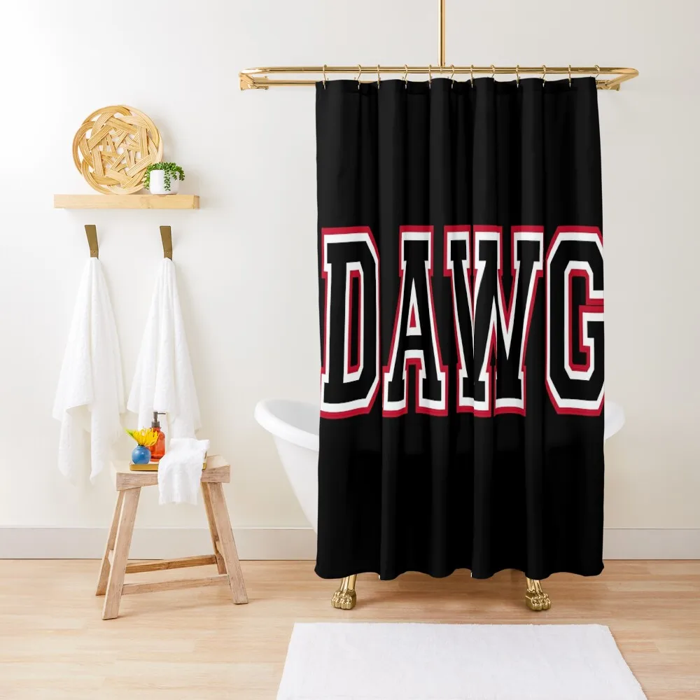 Dawg-Dawgs-Smart-Athens-football Shower Curtain Set For Bathroom Anime Shower Curtain