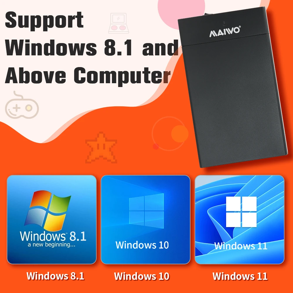 AAA Large Game Console 12TB HDD with 390+ AAA PC Games Playnite External Hard Drive for PS4/PS3/PS2/PS1/Wii for Wins PC/Laptop