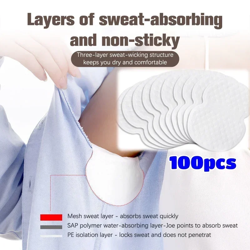 Underarm Pads Dress Clothing Perspiration Deodorant Pads Armpit Care Sweat Absorbent Pads Deodorant for Women Men