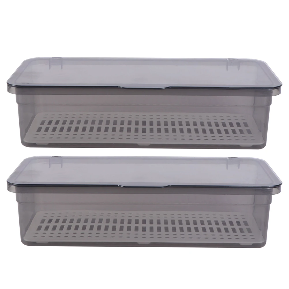 

2pcs Tableware Storage Organizer Cutlery Holder With Lid Utensil Drying Rack Kitchen Chopstick Container Pp Material Lightweight