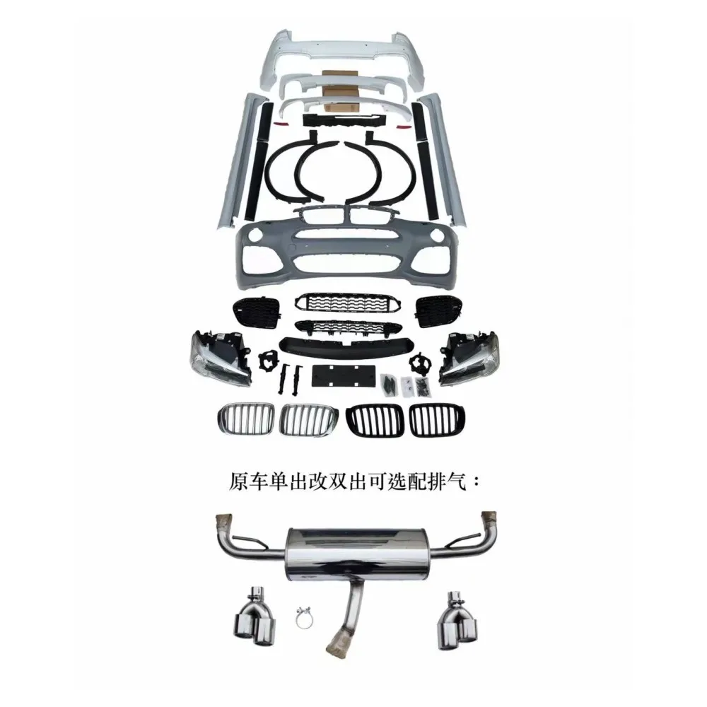 

STLF Car Body Kit for bmws X3 F25 2011-2013 to X3M 2014- Including Front and Rear Umper with Grille and Side Skirts