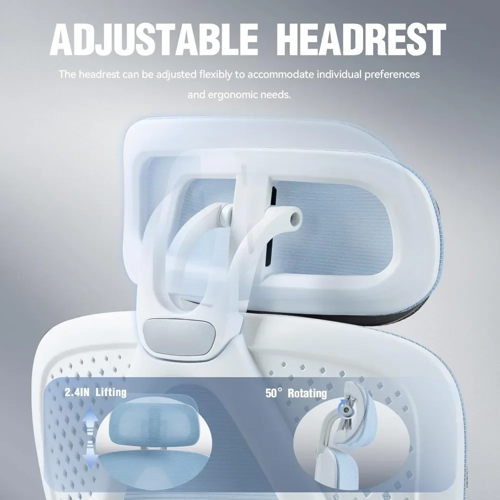 Ergonomic Office Chair,Breathable Mesh Computer Chair with Pocket Spring Cushion,Comfy Desk Chair