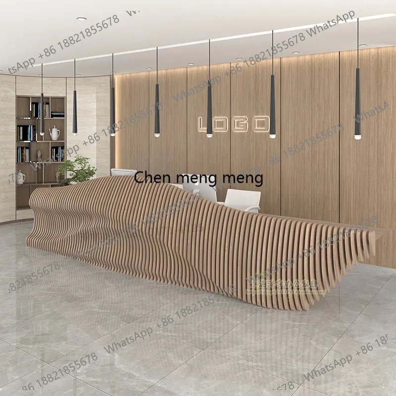 Service Reception Desk Beauty Salon Modern Hairdressing Reception Desk Clinical Infodesk Front Comptoir Caisse Corner Furniture