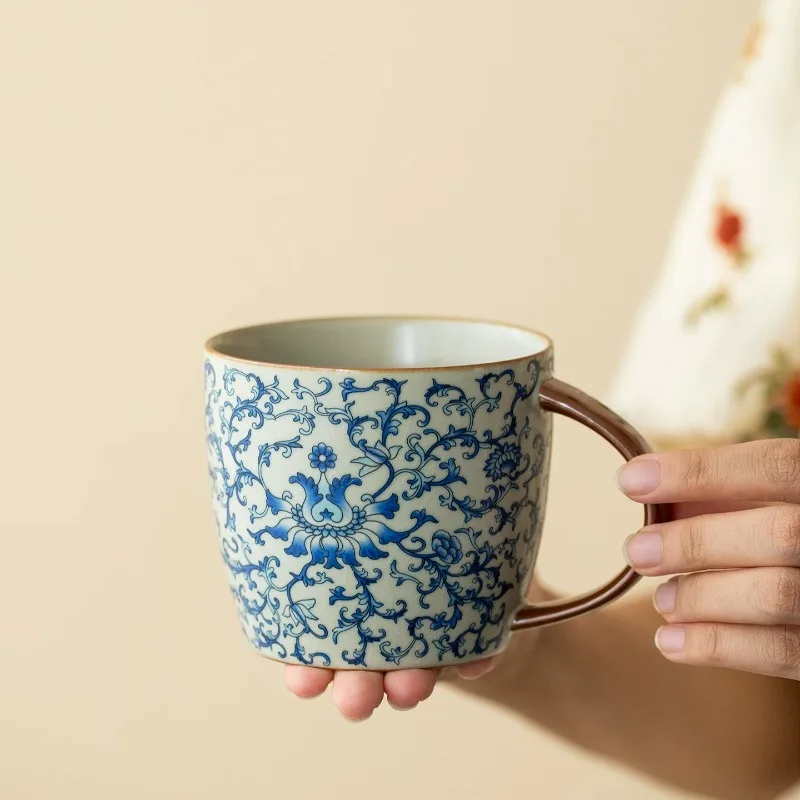 Blue and White Mug Large Capacity Office Cup Кружка Из Нержавейки Tazas Plegables Tazas De Cafe Bonitas Kitchenware 2026