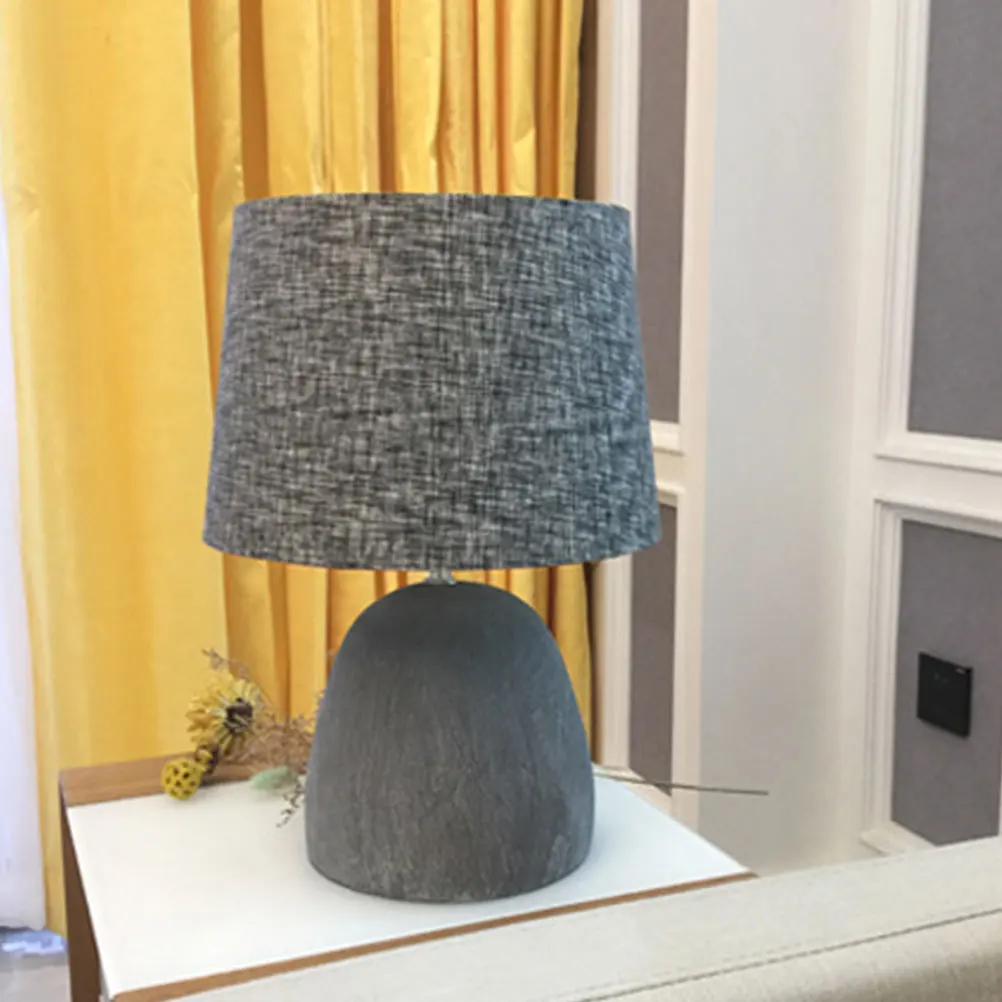 

Linen Cloth Fabric Lamp Shade Replacement Decorative Cover Soft Light for Table Floor Desk Lamp Eye Protection
