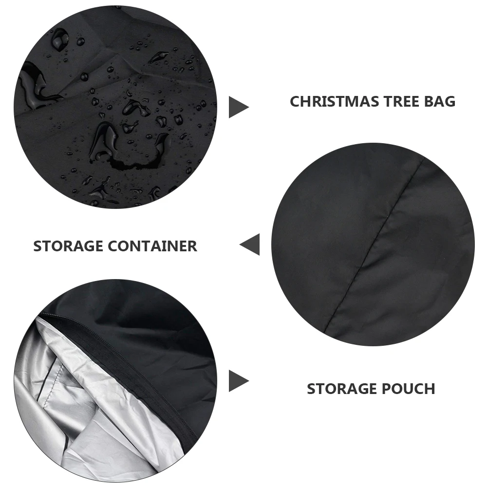 1pc Christmas Tree Storage Bag Waterproof Organizer Xmas Tree Container Double Handles Large Opening Full Zipper