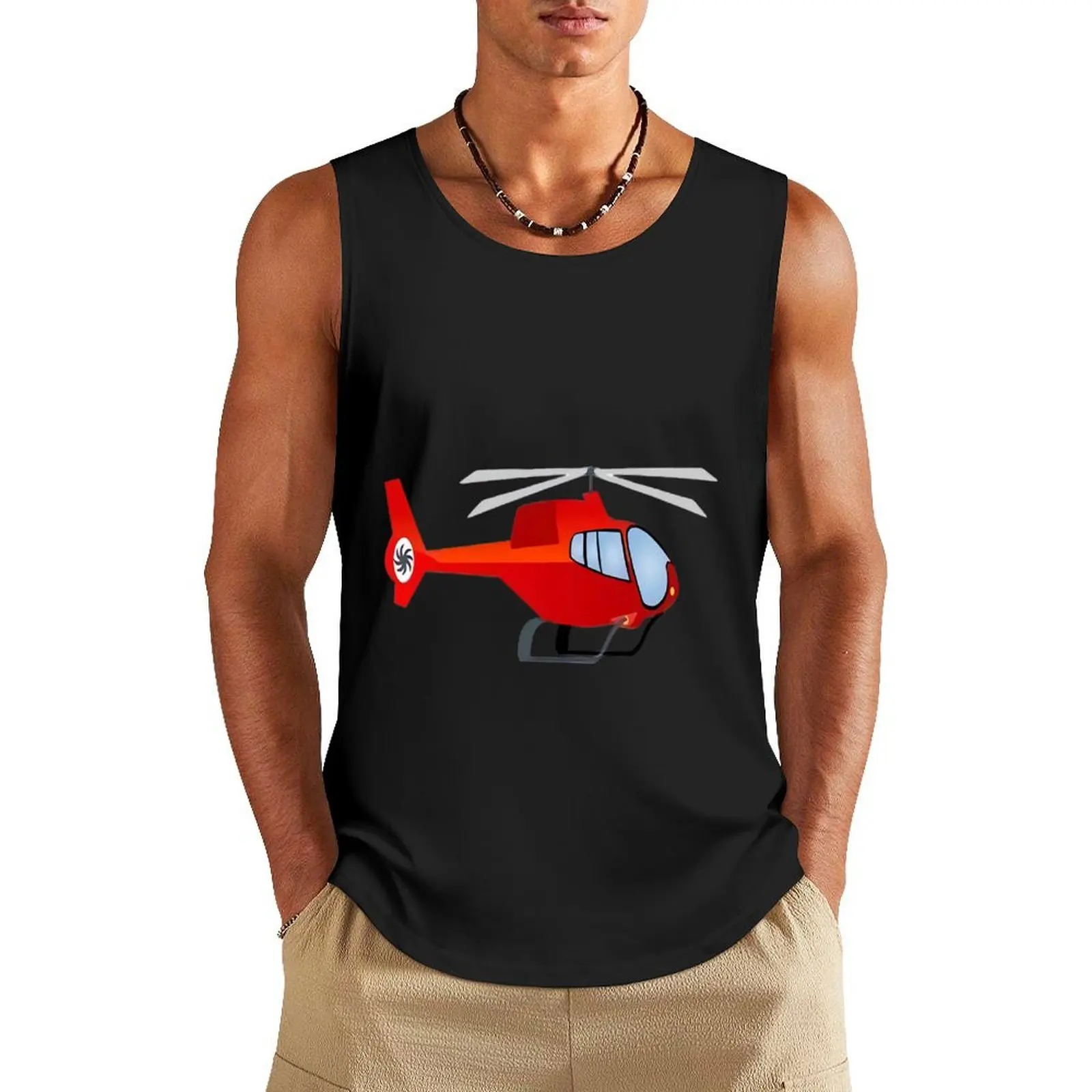 

Copie de Small, minimalist helicopter design. Tank Top sleeveless gym shirts male cool things t-shirts for Men's gym