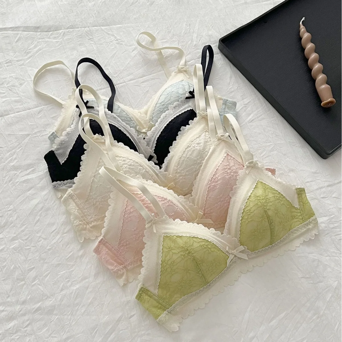 Small Breasts Gathered Women\'s Underwear Flat Chest Collection Side Breast Anti-sagging No Steel Ring Embossed Women\'s Bra