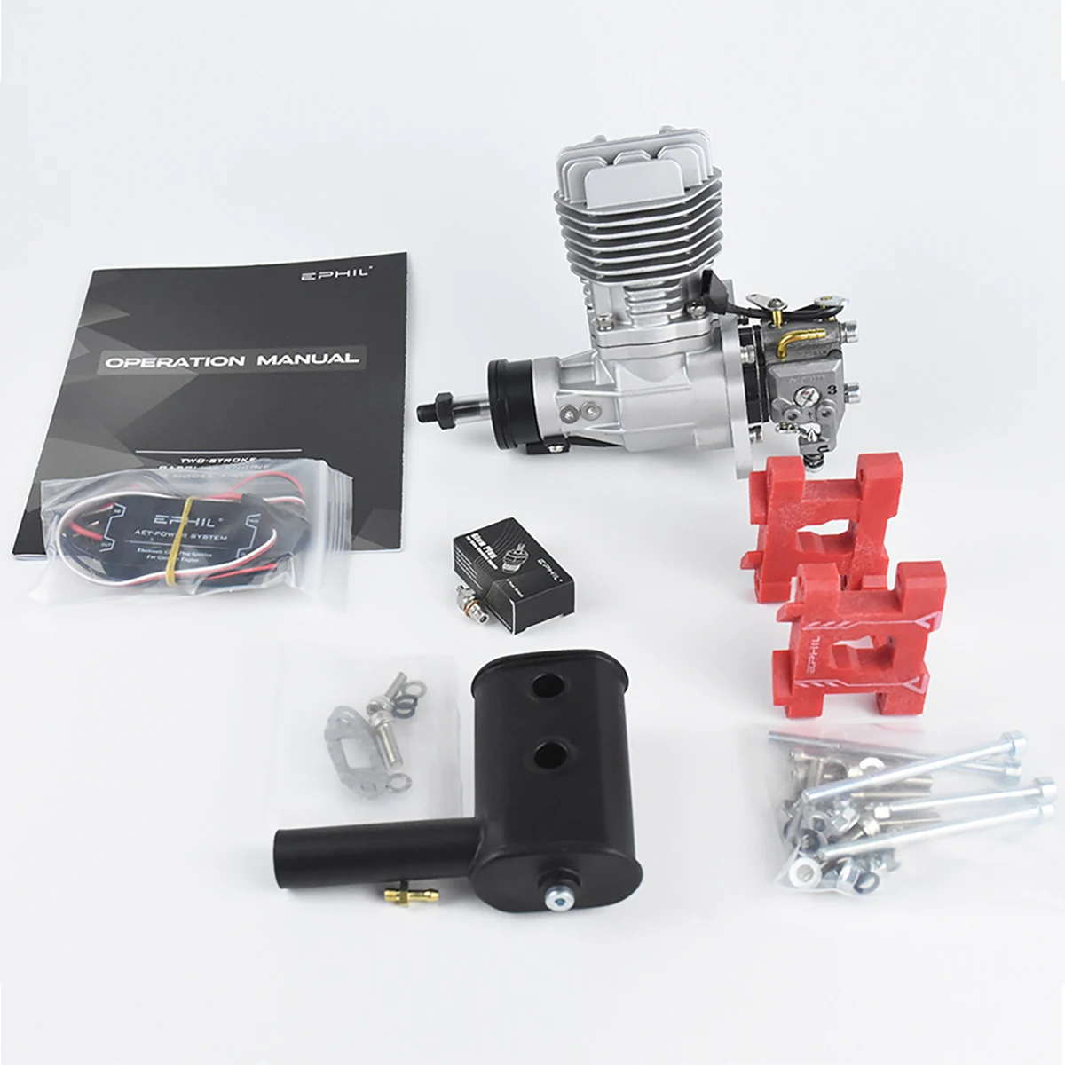 EPHIL XG-20cc-S 航空機モデル ガソリンエンジン ホットヘッド点火 イノベーション 単気筒 サイドロー 固定翼