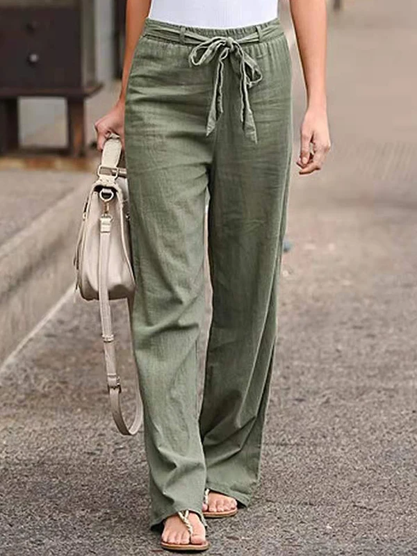 

Летние повседневные широкие брюки с высокой талией, женские цветные брюки свободного покроя, длинные брюки из полиэфирного волокна