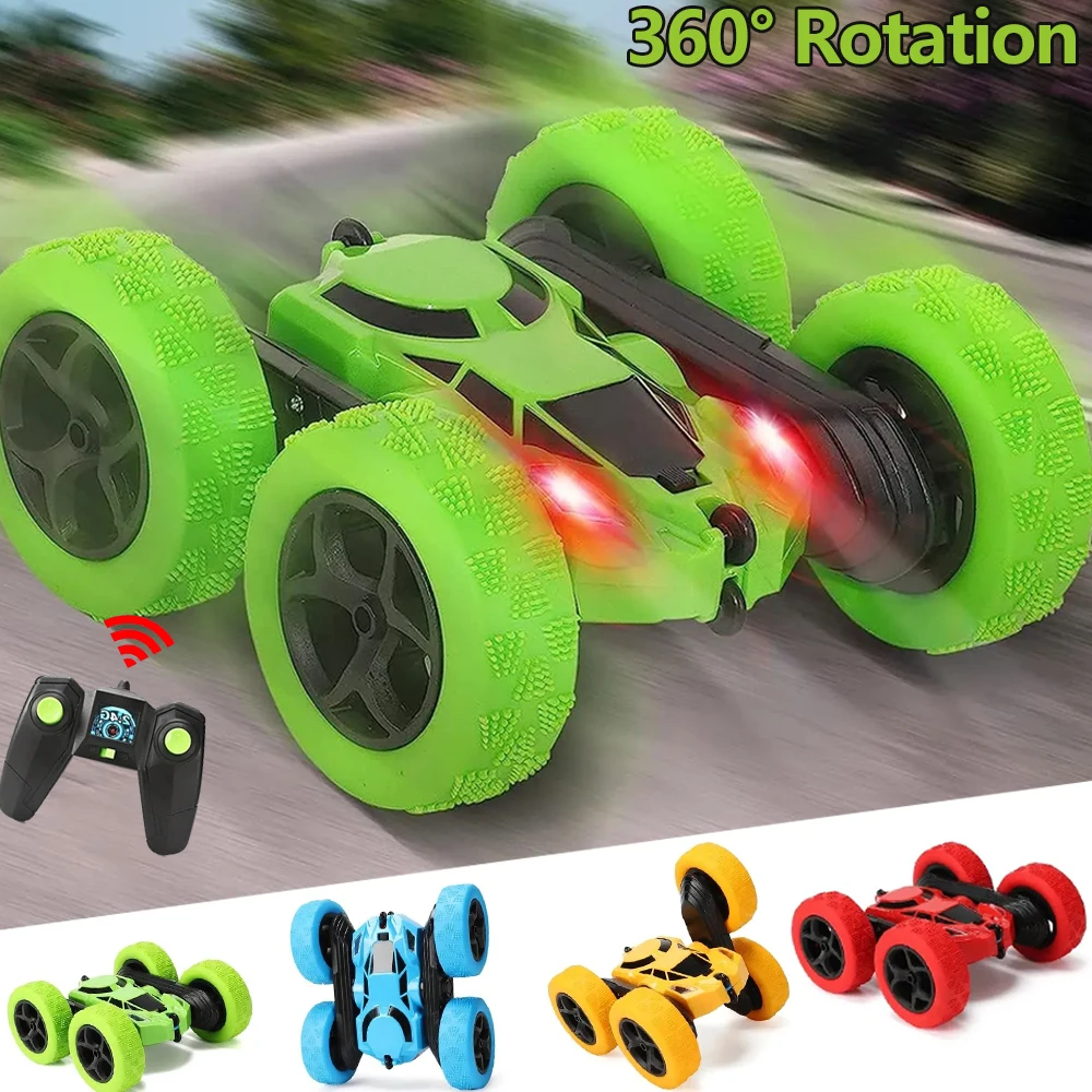 Samochód kaskaderski Rc dla dzieci Dwustronne samochody zdalnie sterowane z klapką 2,4G Szybki 360° °   Rotation Drift Auto Toys Prezenty dla