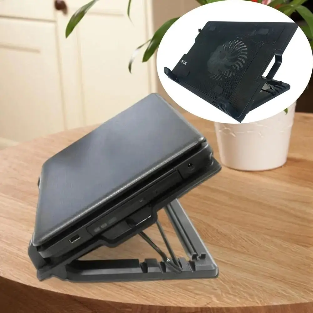 Adjustable Laptop Cooling Fan Pad Two USB Port Heat Dissipation Laptop Cooler Base Stand Cooling 15.6 Inch