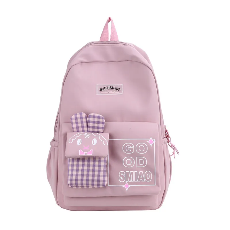 Fashion Simple Schoolbag Female Students Small Group Cute Backpack High School Students Cartoon Shoulder Bag Mochila Escolar