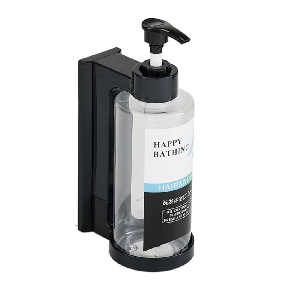 

Wall Mounted Manual Soap Dispensers Hand Press Clear Empty Pump Bottle No Punching Refillable Hand Sanitizer Jar Toilet