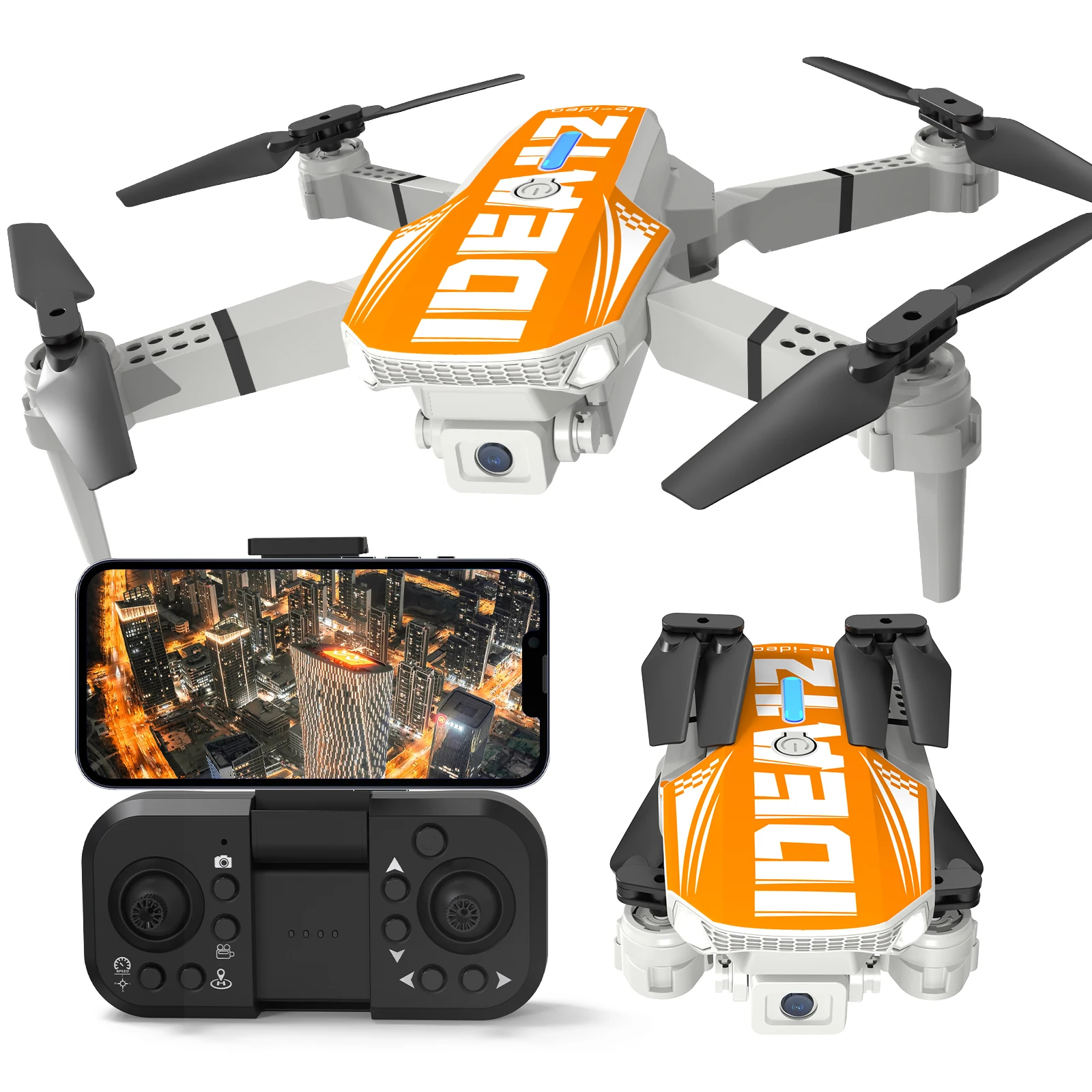 IDEA12 mini Drone 1080P HD Camera 2 Batterijen Foldablef RC Quadcopter 2.4G WiFi FPV Optische Stroom voor kinderen Gift CO