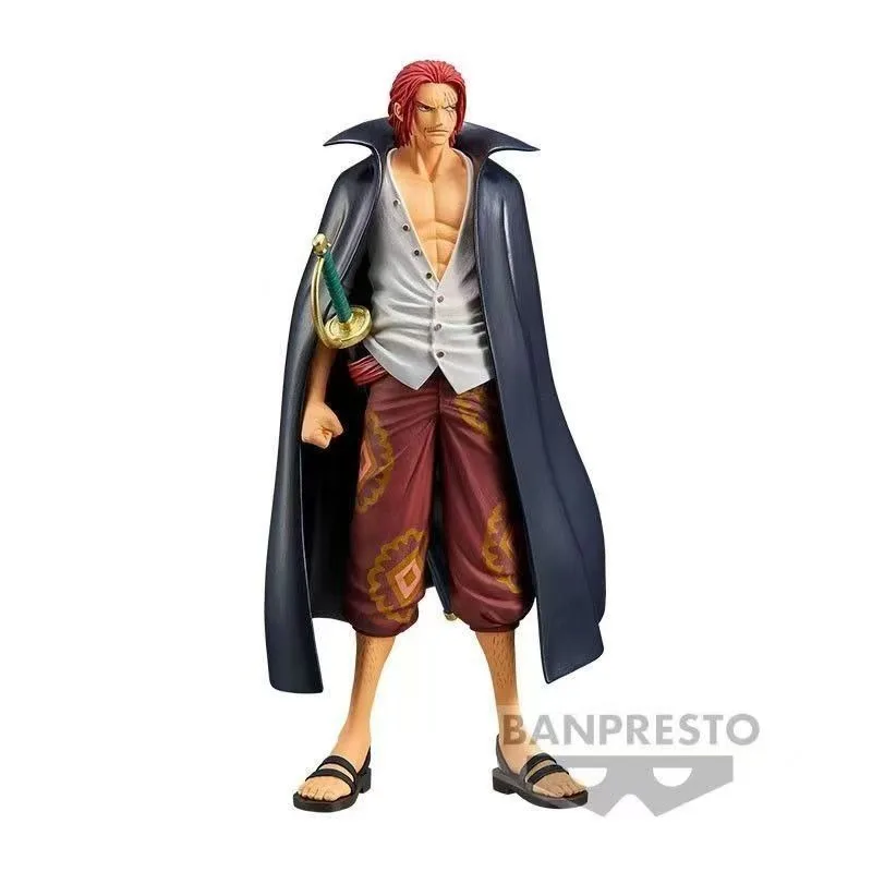 Anime Original Bandai ONE PIECE Shanks Anime Action Figures Collection Ornaments Figure Toys Birthday Gift 17cm