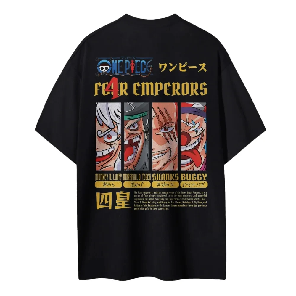 ONE PIECE Animation Merchandise Bedrucktes Kurzarm-T-Shirt für Herren und Damen – Sommer 2026 Neuheit, Modisch, Lässig, Baumwolle, Beliebt