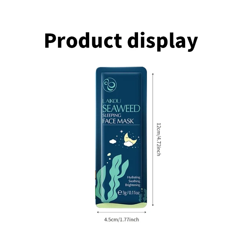

LAIKOU 10Pcs Facial Mask Nourishing Hydrating Moisturizing Seaweed Sleeping Face Masks