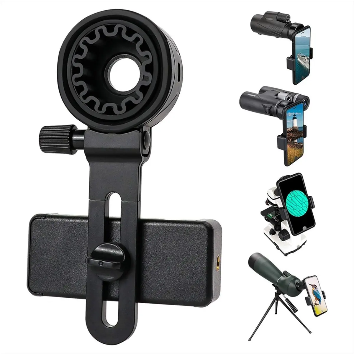 Fashion Telescope Phone Adapter, Universal Cell Phone Mount for Binoculars, Monocular,Microscope,Smartphone Holder Clip Bracket