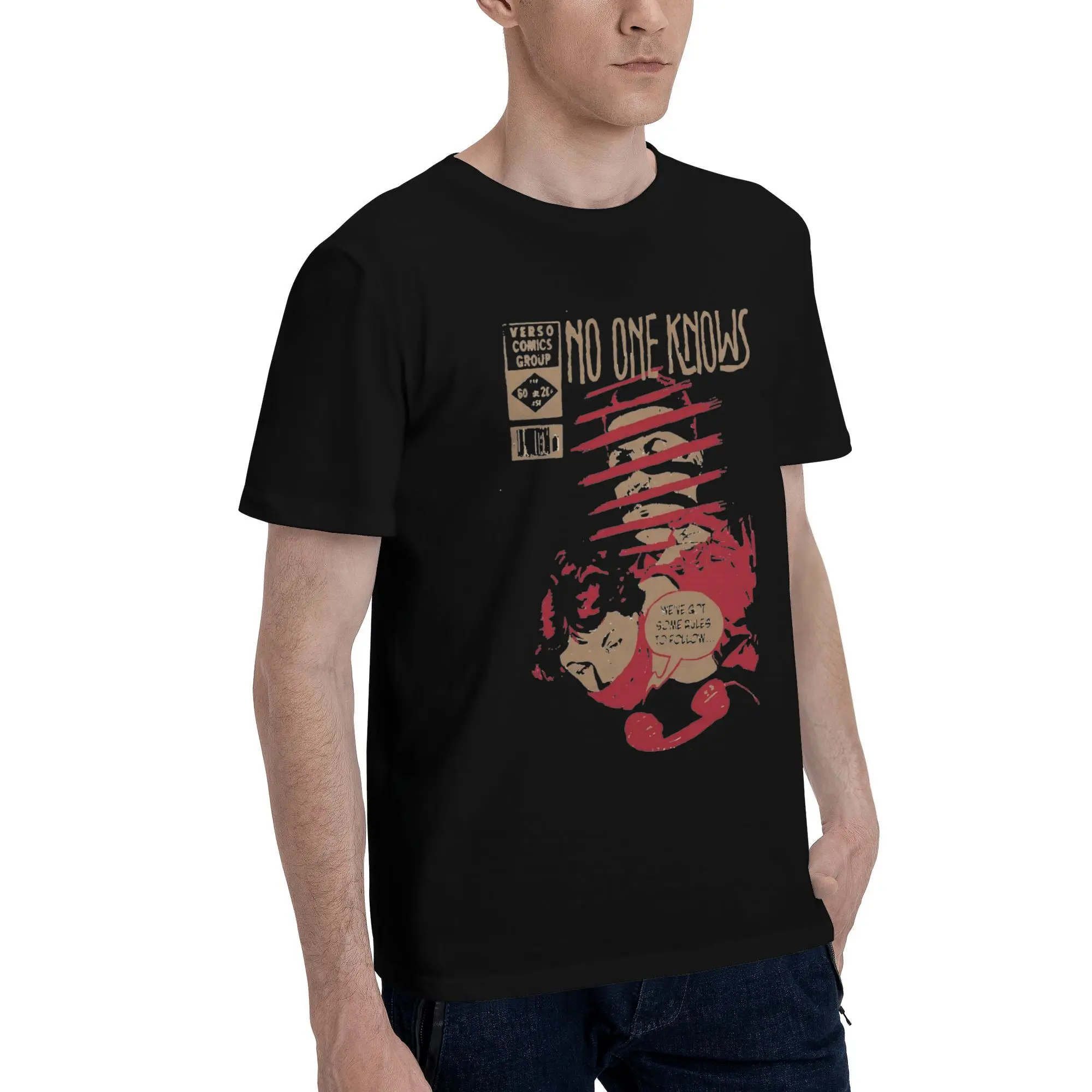 At Last The Secret To Queens Of The Stone Age T-Shirts Men  Novelty Cotton Tees Round Neck Short Sleeve T Shirt Clothes