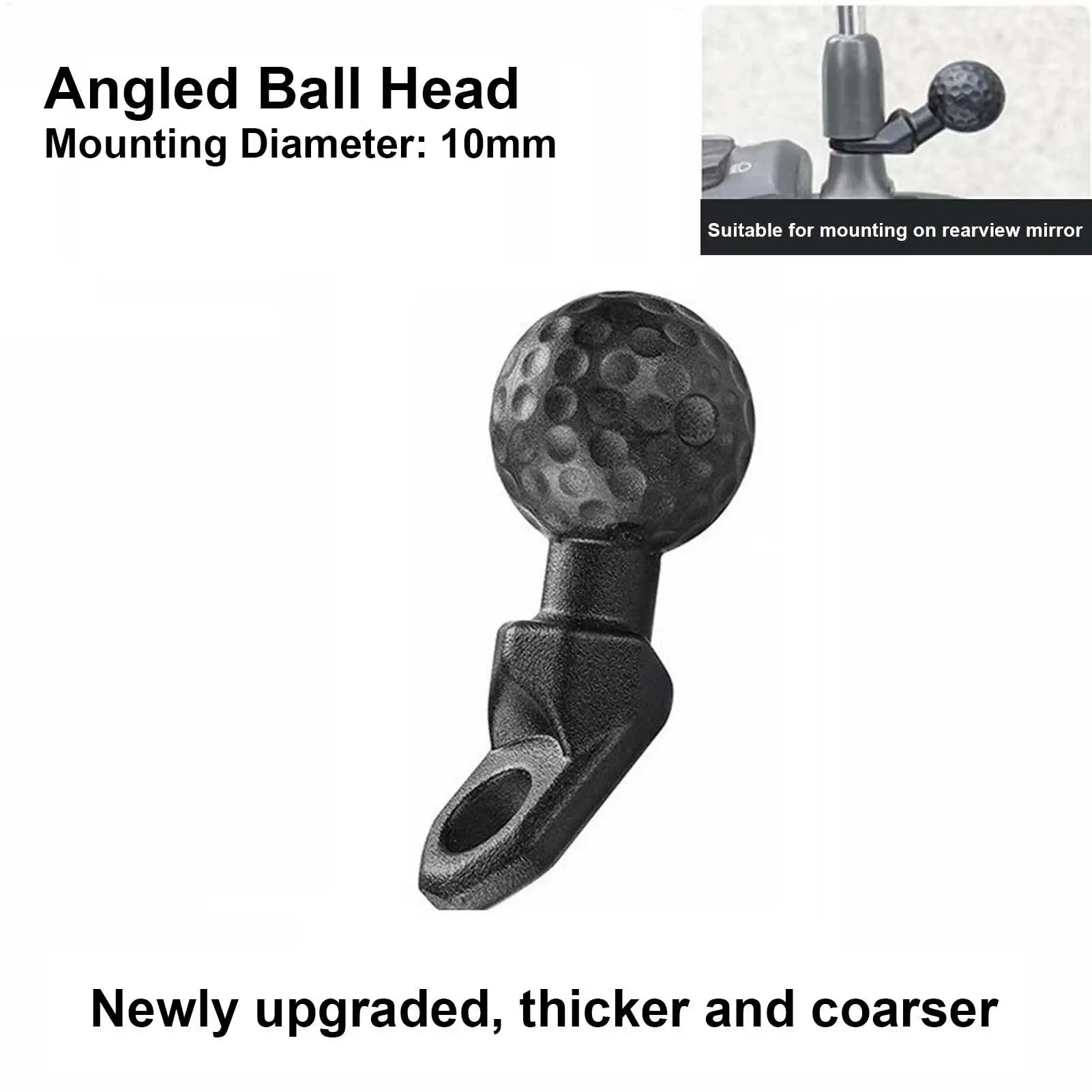 Motorcycle Angled Base M10 M8 Ball Head Adapter Motocycle Rearview Mirror Bracket Angled Bolt Head Ram Mount Support Base