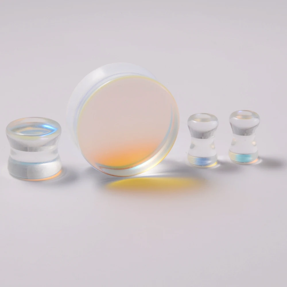 1 Piece Glass Double Flare Solid Ear Plug Expander AB Colorful Flat Ear Gauge Tunnel Body Piercing Jewelry 6mm-25mm