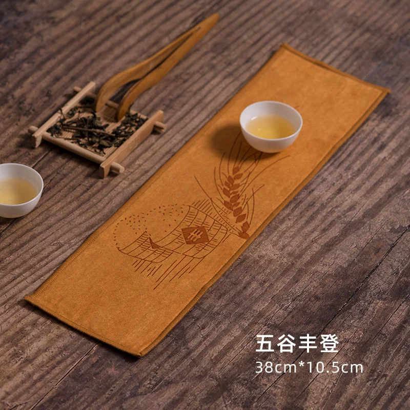 Painted Tea Towel, Absorbent, Thickened Cleaning Cloth, Clay Teapots, Mat, Tea Ceremony, Tea Napkin