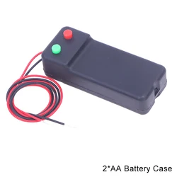 2AA 3V Battery Holder Connector Storage Case Box ON/OFF Switch Wire Control With Switch