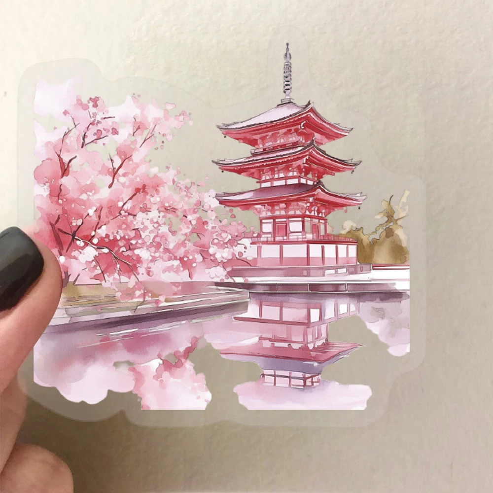 50 stuks mooie roze boom stickerpakket natuurlijk landschap decoratie dagboek DIY plakboek schoolbenodigdheden collage briefpapier sticker