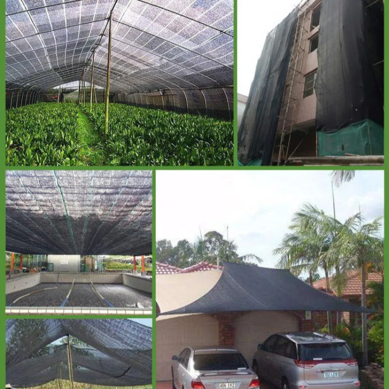 Anti-UV 95% Sonnenschutznetz Outdoor Anti-UV Leinwand-Schattennetz Garten Balkon Leinwandnetze Markisen Zelte Jaring Hitam