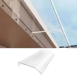 Window Canopy PC Outdoor Porch Awning Sturdy with Screws Door Awning Shade Rain Snow Protection No Brackets Door Canopy