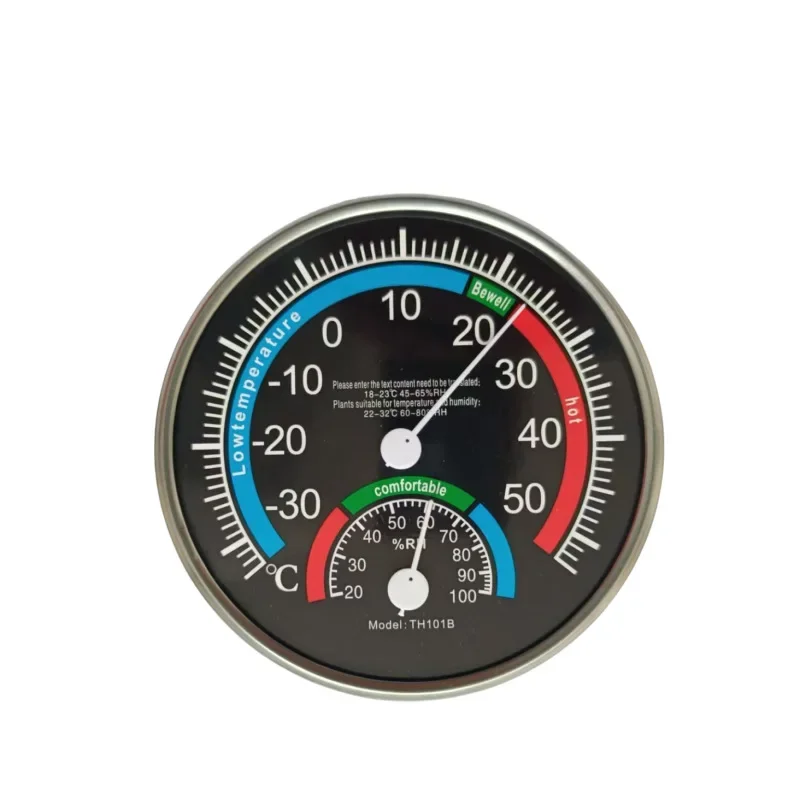 Termometer rumah tangga higrometer termo analog, termometer kelembaban ruang kontrol iklim di dalam termo-higrometer-Diameter 30-50 ° 13cm