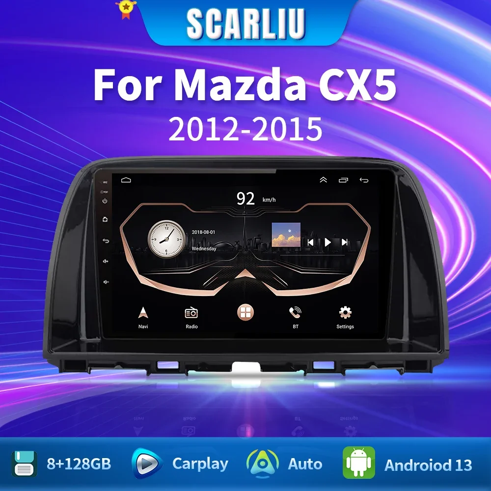 

For Mazda CX5 CX-5 CX 5 2012- 2015 Car Radio Multimedia CarPlay GPS 2din DVD 8Core 5G WIFI Android Auto 2 din Stereo