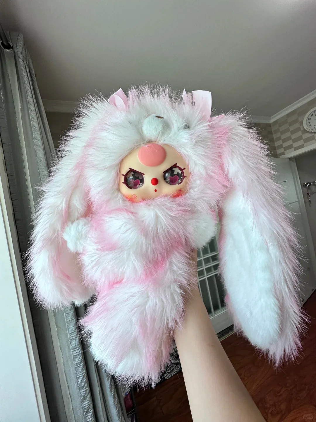 Spot bebê três 400% grande abraço mochila do bebê caixa cega menina coração boneca bonito pequeno coelho boneca menina crianças presentes surpresa