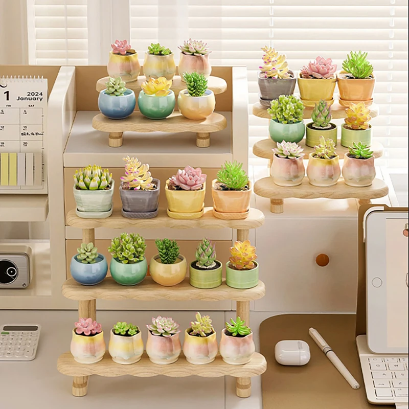 2/3 Tingkat Tampilan Riser Berdiri Rak Kayu untuk Organizer Parfum Rak Display Parfum Gambar Tampilan Kasus Rak Penyimpanan Boneka