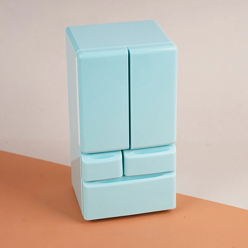 Pretend Playhouse Toy 1Set 1:12 Dollhouse Cartoon Mini Refrigerator Simulated Food Tiny Kitchen Furniture Micro Scene DIY Dioram