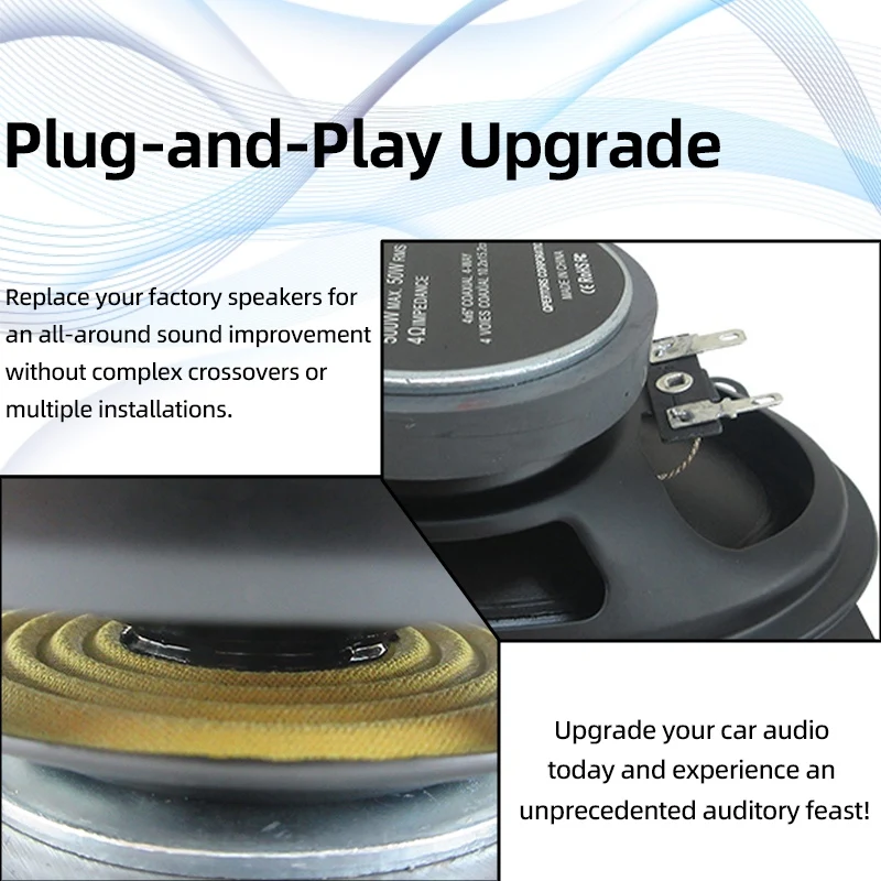 2pcs 500W 4x6Inch Car Coaxial Speakers HiFi Car Door Subwoofer Universal Automotive Audio Music Full Range Truck Stereo Speaker