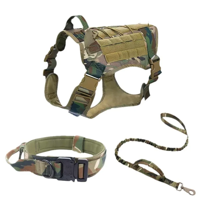 

Large Dog Tactical Nylon Harness Leash Outdoor Training Gear Robust Durability German Shepherd Supplies Translation